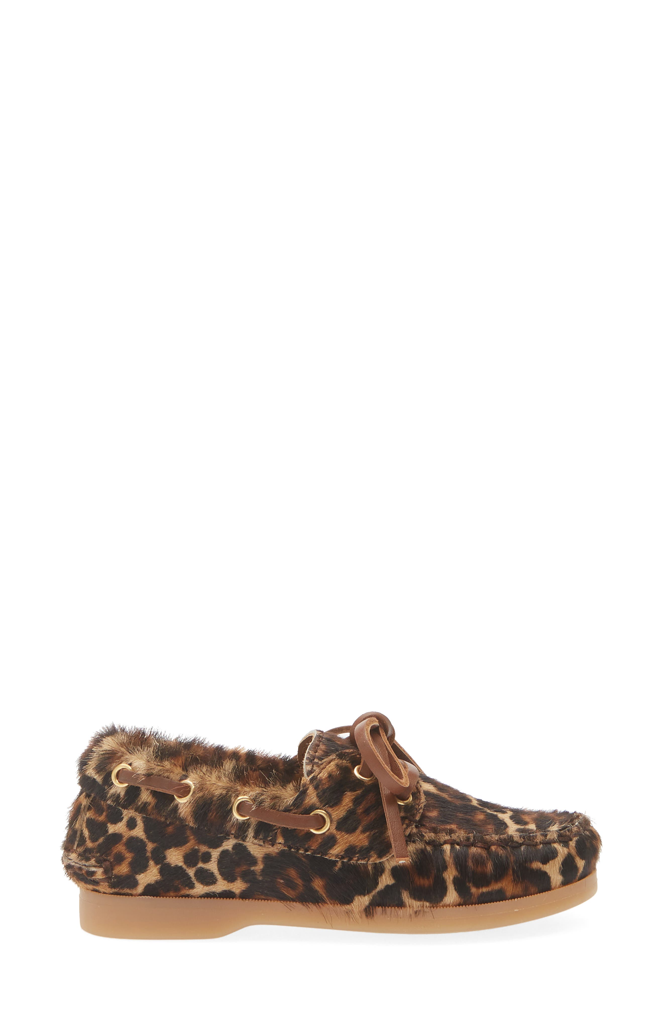 Kids' Cruise Genuine Calf Hair Loafer, Alternate, color, BEIGE BLACK LEO/ BLACK/