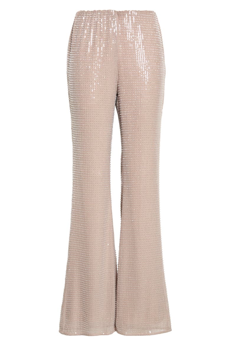 Gemma Sequin Pull On Pants, Alternate, color, TAUPE