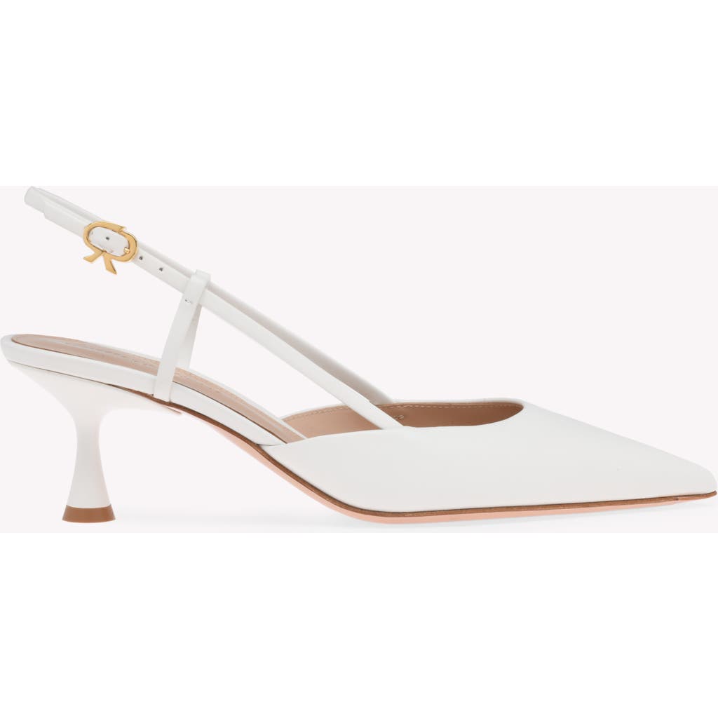 Gianvito Rossi Ascent 55 Pump in White Leather  product