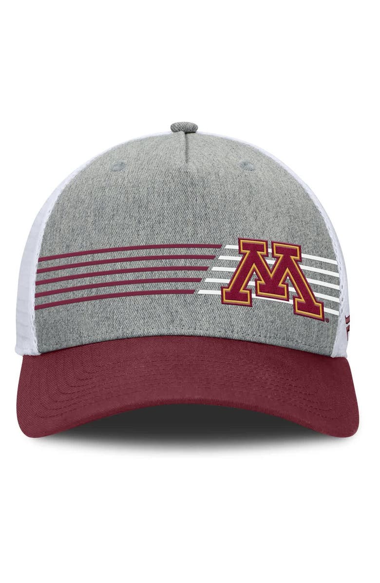 FANATICS Men's Fanatics Heather Gray/Maroon Minnesota Golden Gophers Profile Trucker Adjustable Hat, Alternate, color, Heather Gray