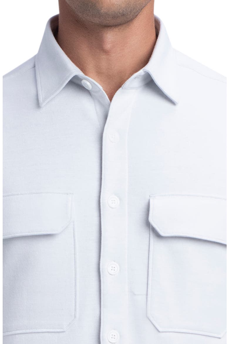 Comfort Stretch Shirt Jacket, Alternate, color, CHALK