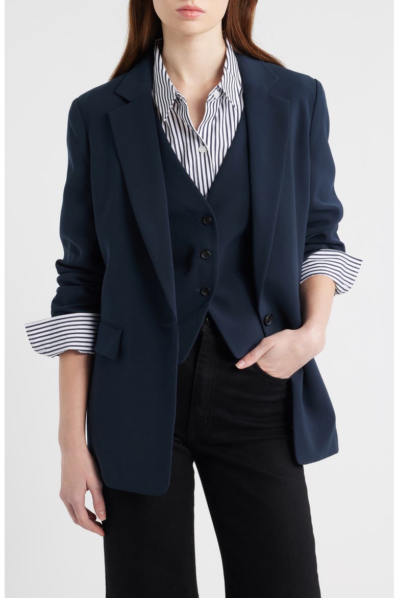 Jennifer Slim Fit Vest & Blazer Set, Main, color, SAL
