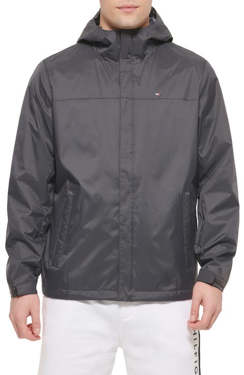Nylon Rain Hoodie Jacket