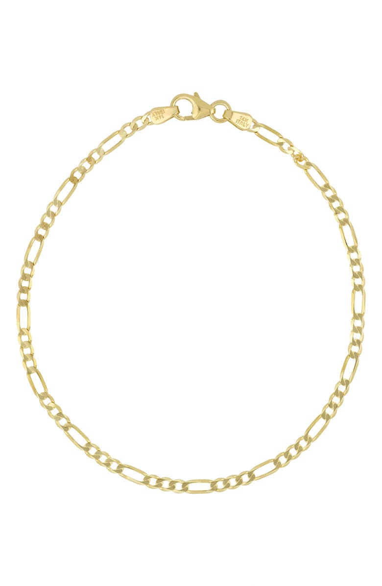 Bony Levy Men's 14K Gold Figaro Chain Bracelet, Main, color, 