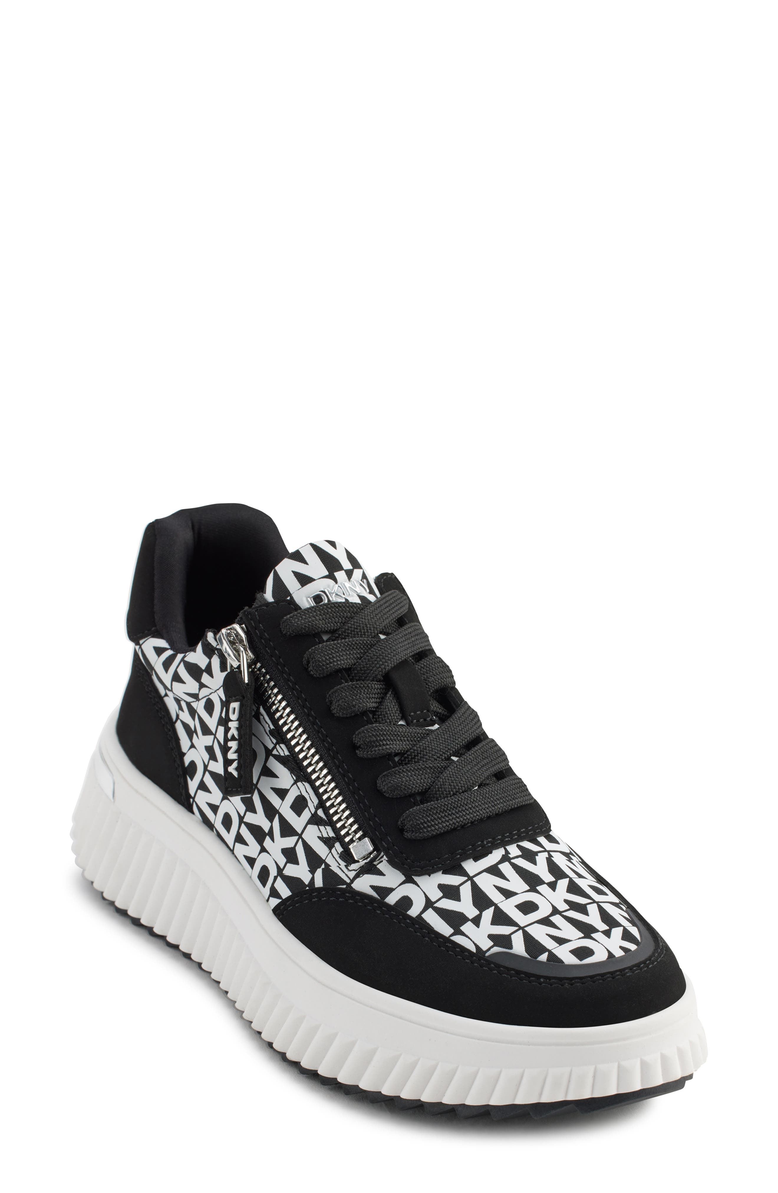 DKNY Lissa Platform Sneaker, Main, color, Black/ White