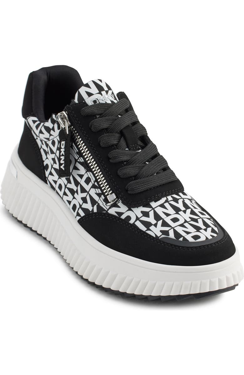 DKNY Lissa Platform Sneaker, Main, color, Black/ White