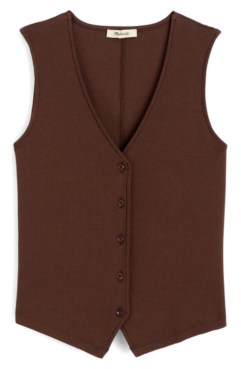 Rib V-Neck Vest