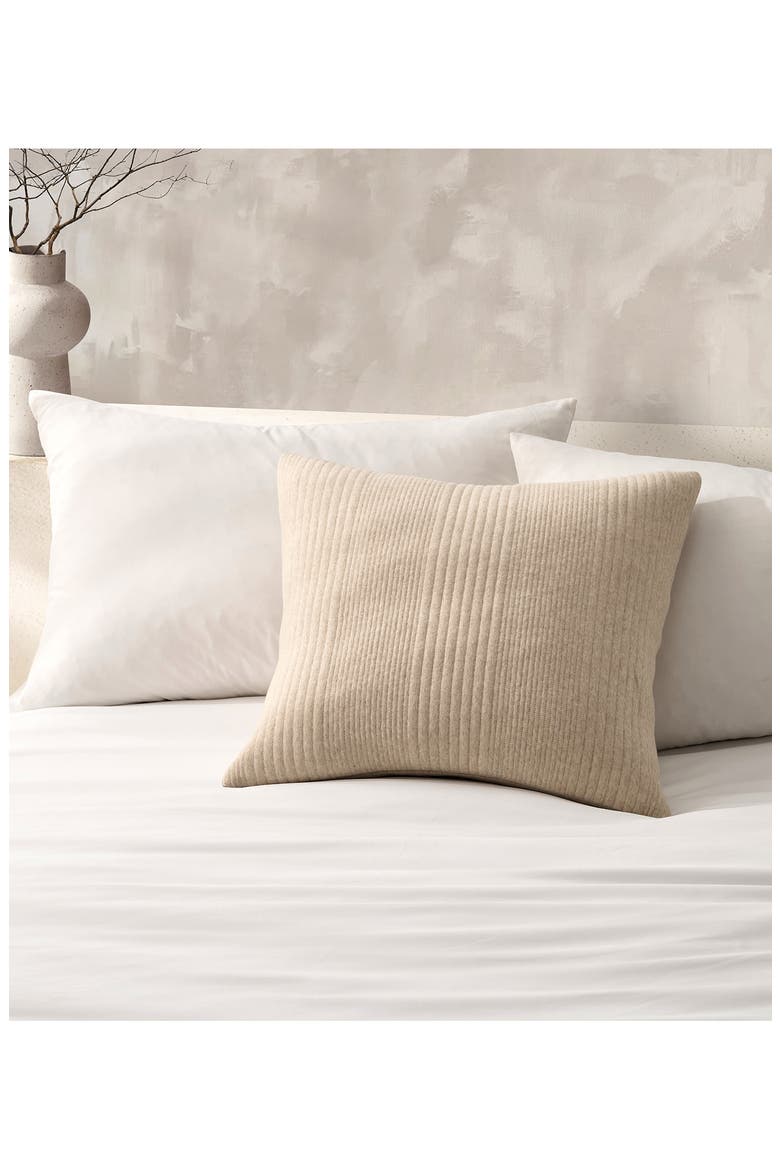 Pure Rib Jersey Accent Pillow, Alternate, color, OATMEAL