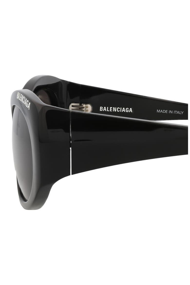 57mm Round Sunglasses, Alternate, color, BLACK BLACK GREY