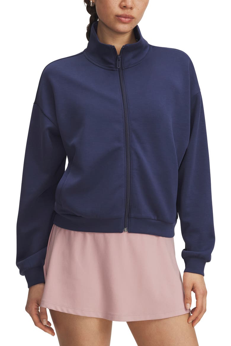 Meridian Lounge Front Zip Jacket, Main, color, WASHED NAVY