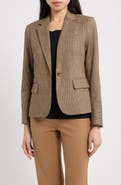 Anne Klein One-Button Notch Lapel Blazer