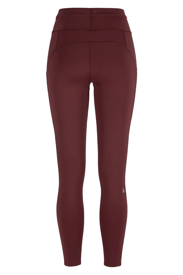 Hypervent High Waist Running Tights, Alternate, color, DARK FIG