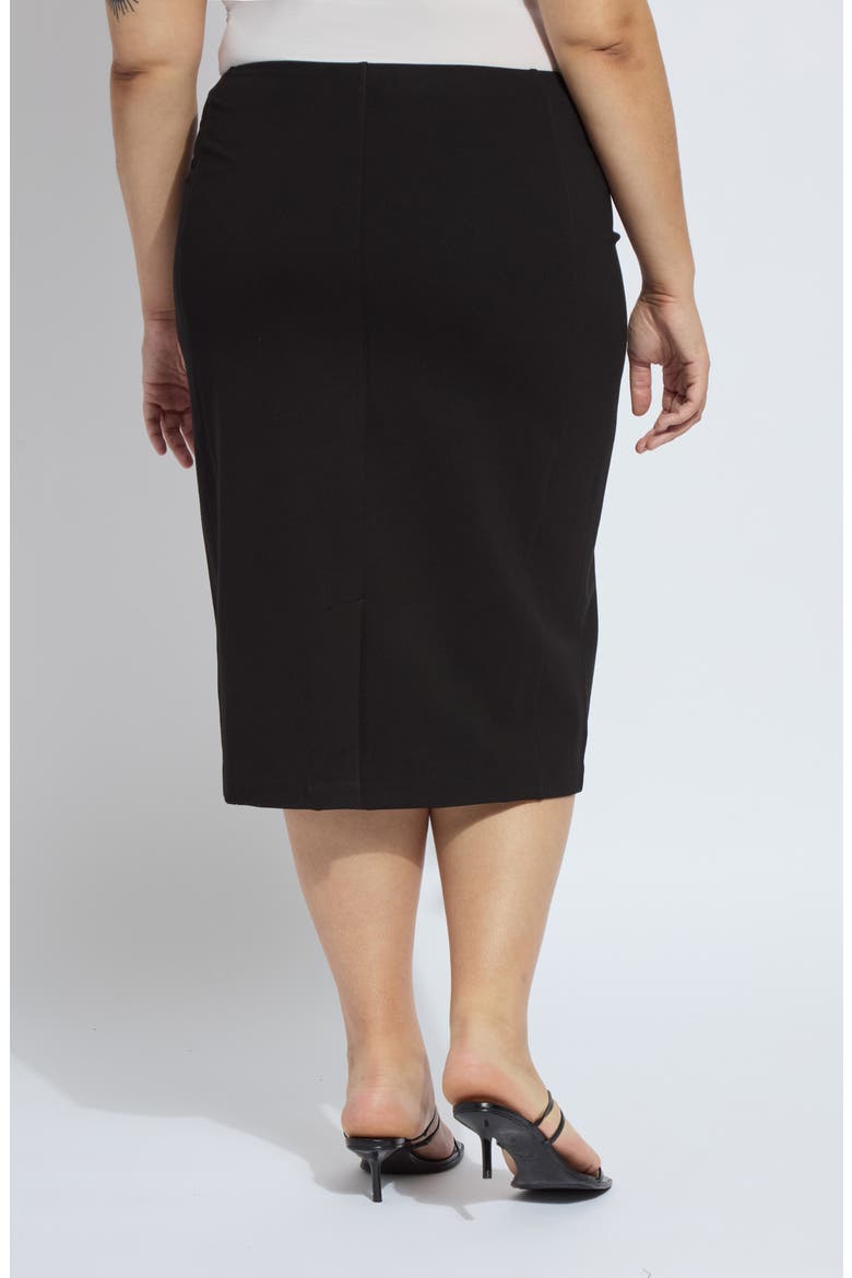 'Lyssentials The Perfect Pencil Skirt, Alternate, color, BLACK