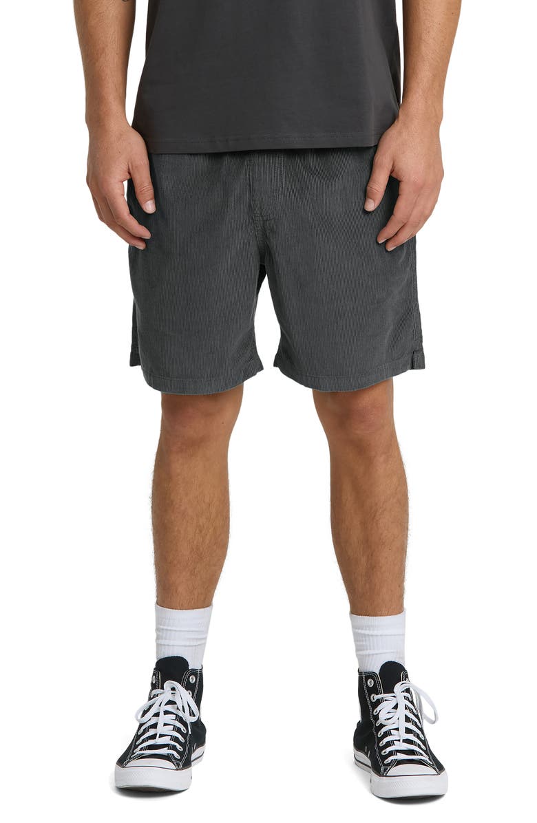 Quiksilver Taxer Corduroy Shorts, Main, color, Iron Gate