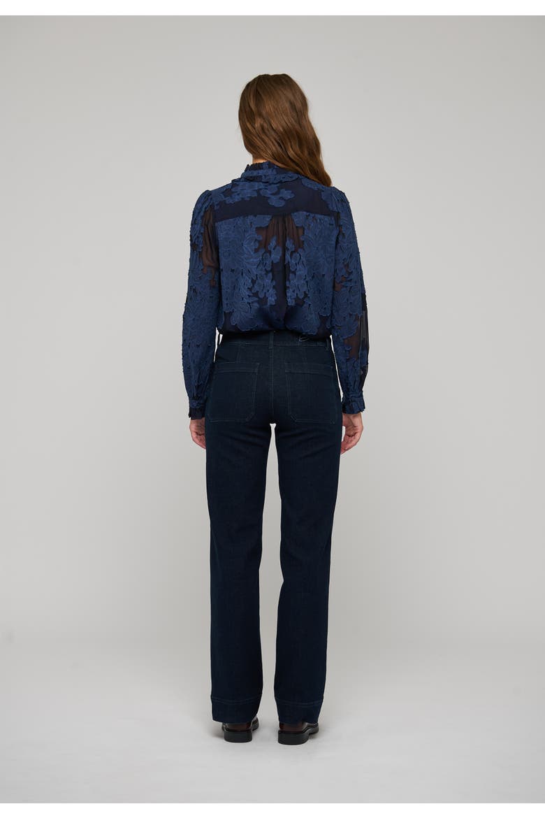 Rositadea Floral Appliqué Blouse, Alternate, color, Flora Imperial