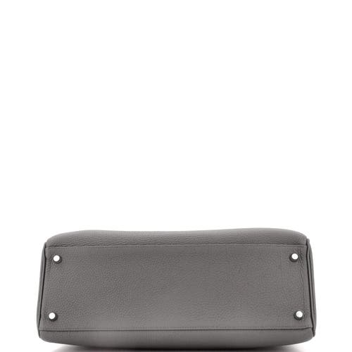 Pre-owned Hermes Hermes Kelly Handbag Grey Togo With Palladium Hardware 35 In Gray