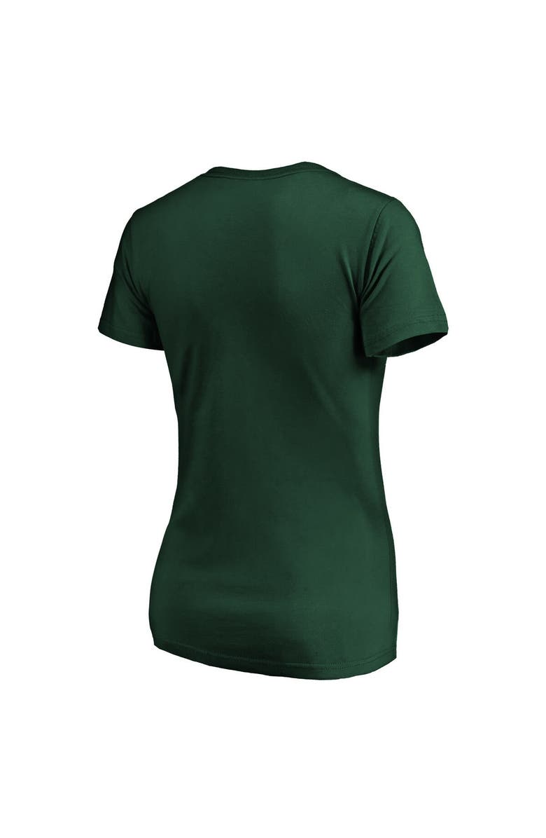 FANATICS Women's Fanatics Branded Green Oakland Athletics Team Logo Lockup V-Neck T-Shirt, Alternate, color, 