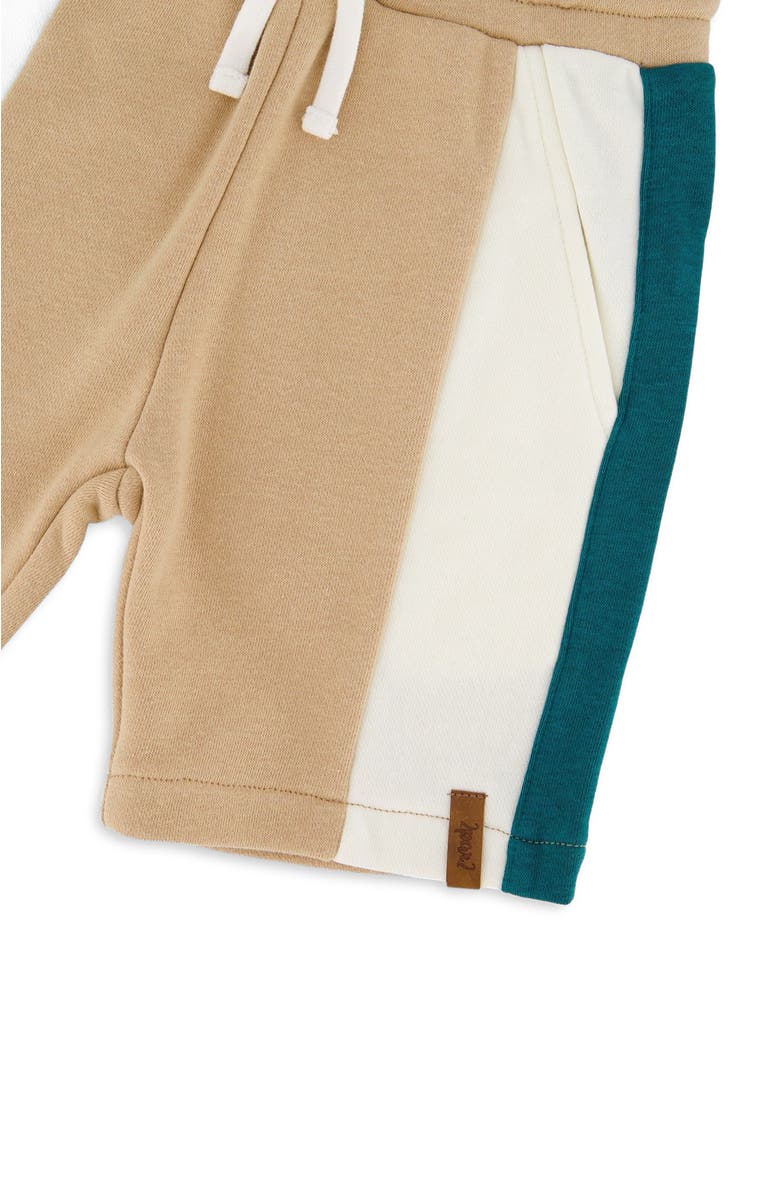 Deux par Deux Sporty French Elastic Waistband Terry Shorts, Alternate, color, Beige