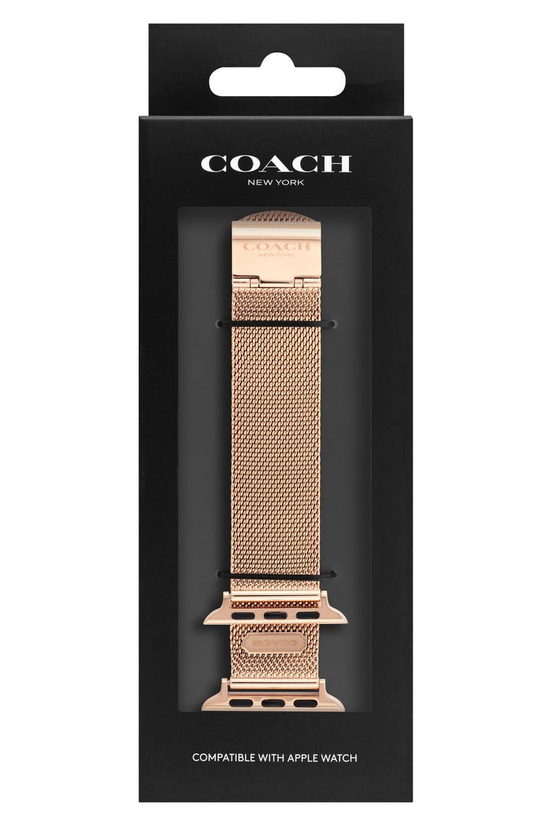 Mesh Apple Watch® Watchband, Main, color, ROSE GOLD