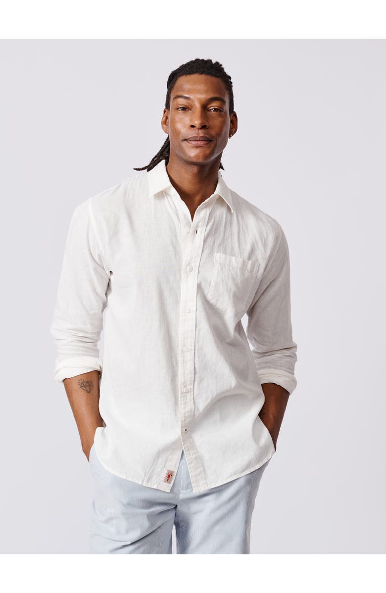Aubin Grainsby Linen Cotton Relaxed Shirt, Main, color, White