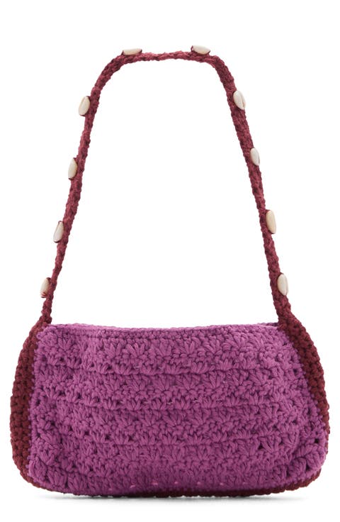 Two-Tone Crochet Shoulder Bag
