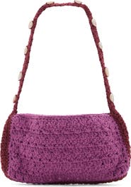 MANGO Two-Tone Crochet Shoulder Bag
