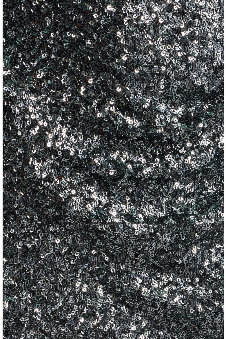 Enany Cowl Neck Sequin Midi Dress, Alternate, color, SILVER DARK GREY METALLIC