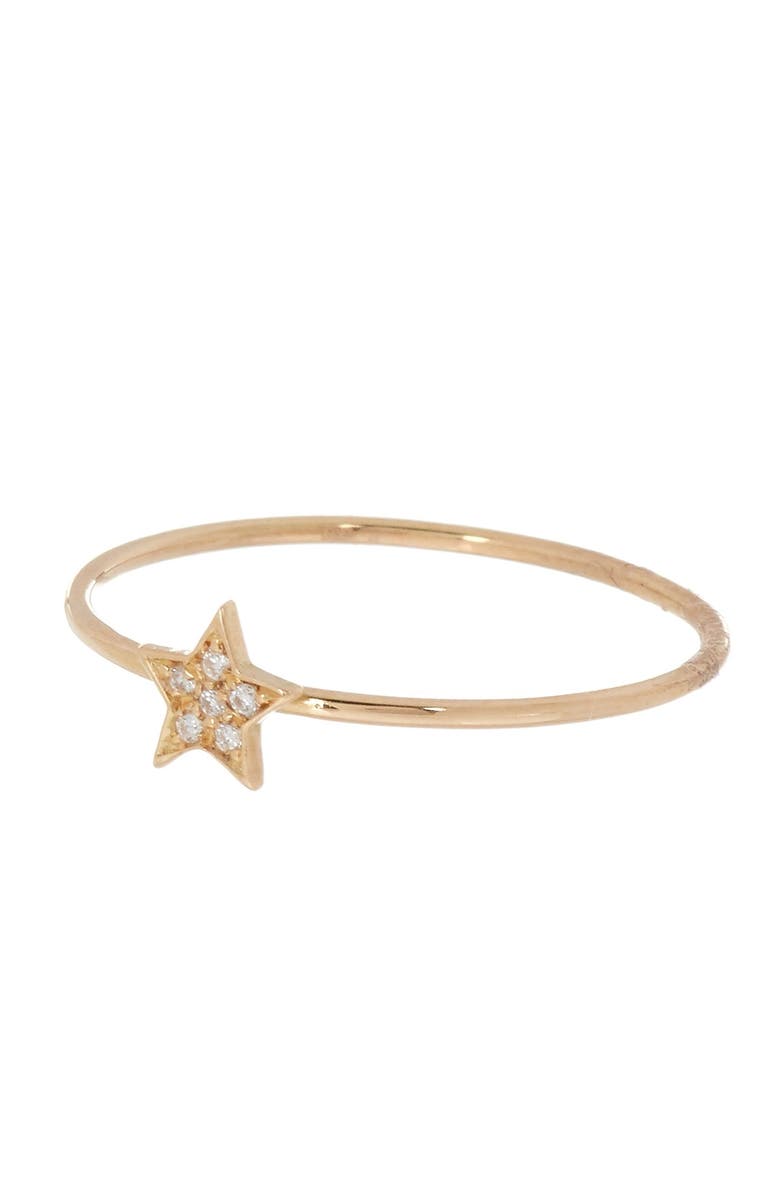 Bony Levy 18K Yellow Gold Petite Star Diamond Ring - 0.02 ctw, Main, color, 