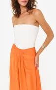 CAMI NYC Rama Lace Trim Rib Strapless Top