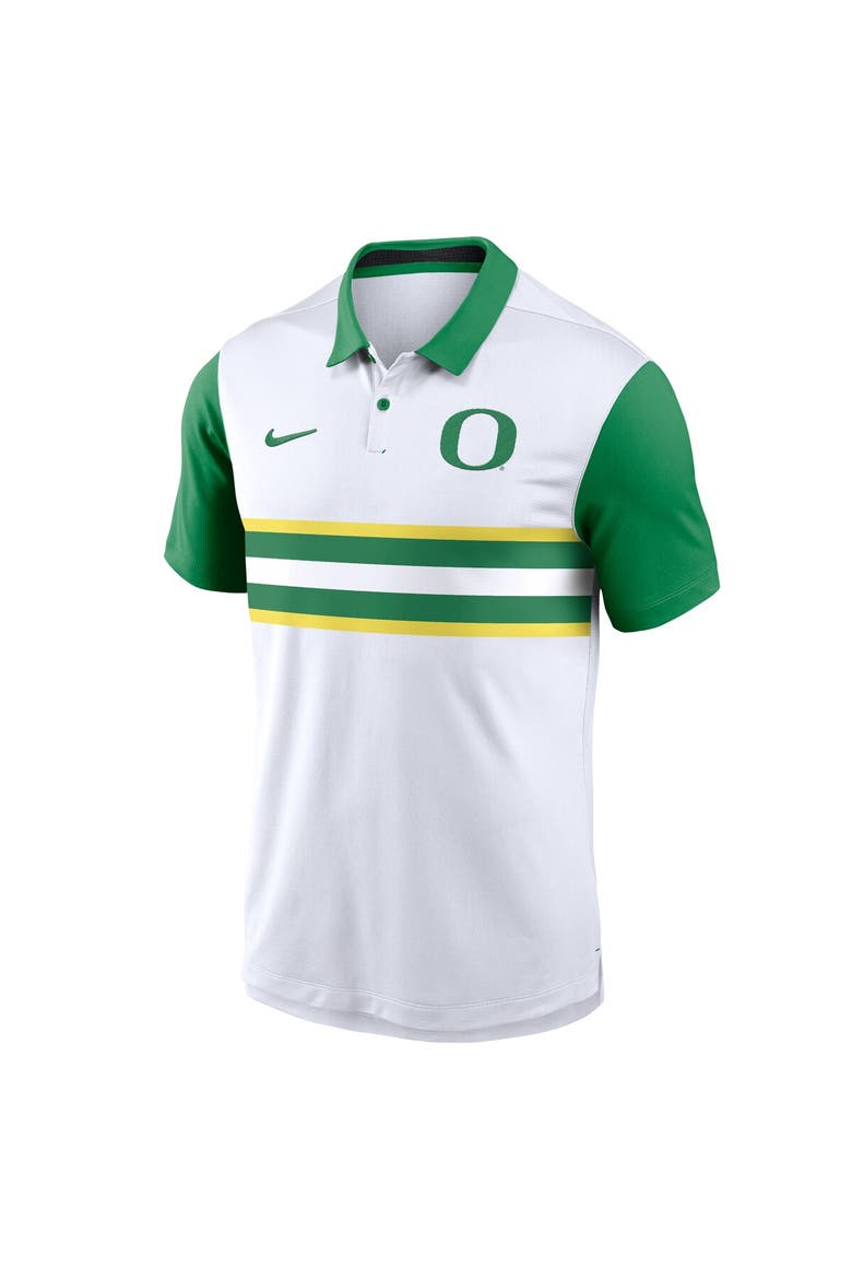 Men's Nike White Oregon Ducks Primetime Campus Vapor Performance Polo, Alternate, color, White