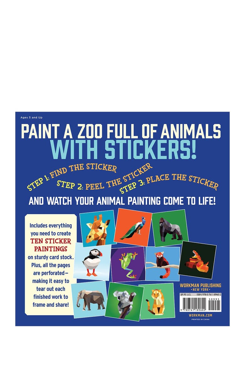 Workman Publishing Paint by Sticker Kids: Zoo Animals Book, Alternate, color, 