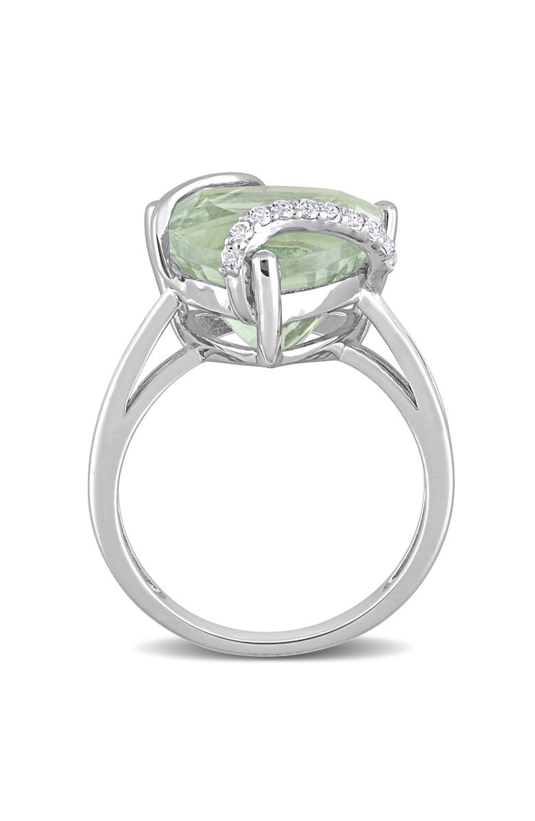 Julianna B. Gemstones & White Topaz Trilliant Ring, Alternate, color, Green Quartz