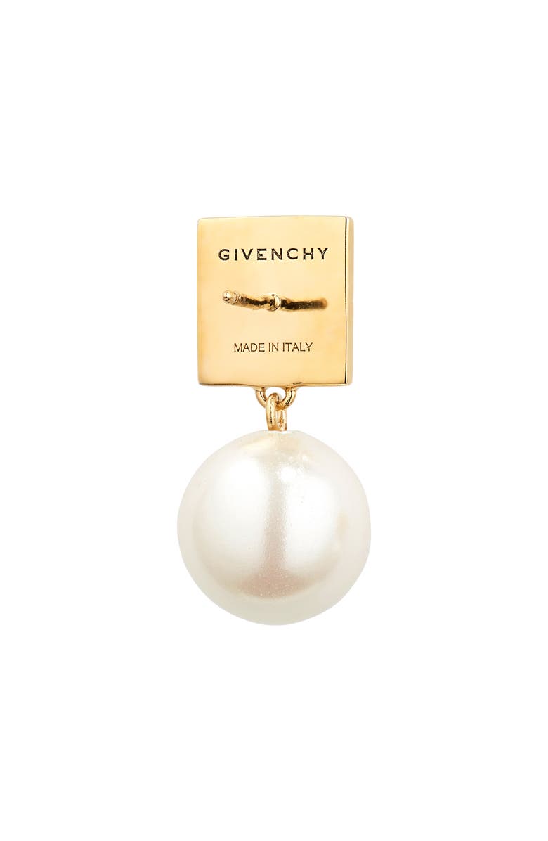Givenchy 4G Stud Imitation Pearl Earrings, Alternate, color, White/ Golden