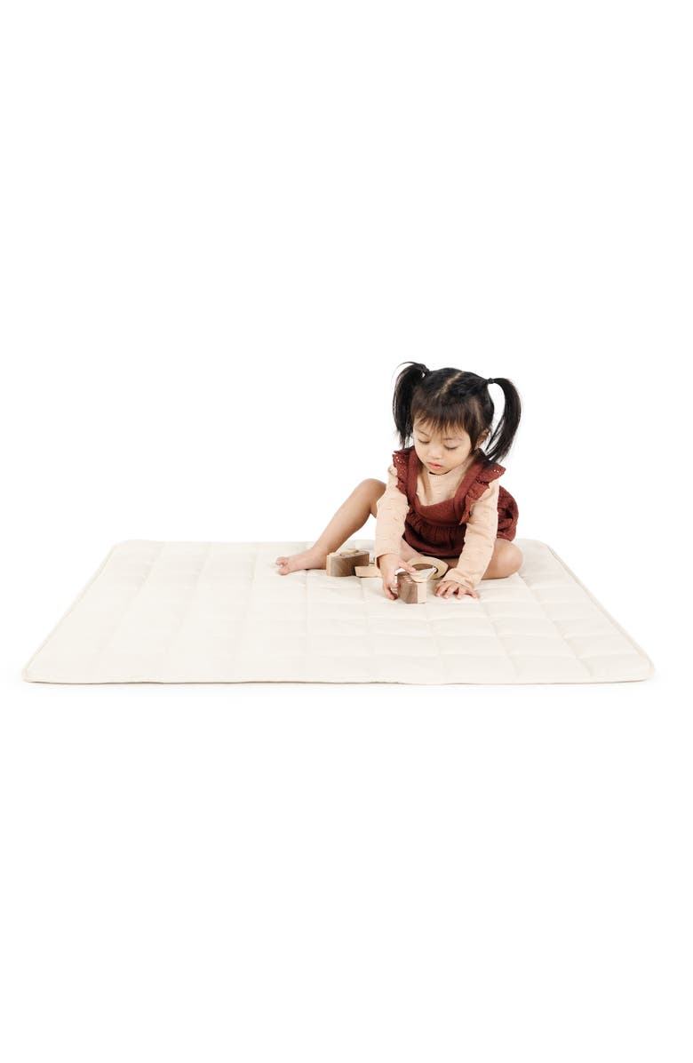 GATHRE Quilted Play Mat, Main, color, Ivory