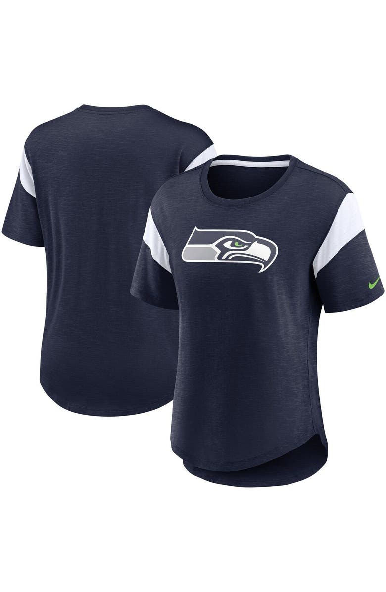 Nike Women's Nike Heather College Navy Seattle Seahawks Primary Logo Fashion Top, Main, color, Heather Navy