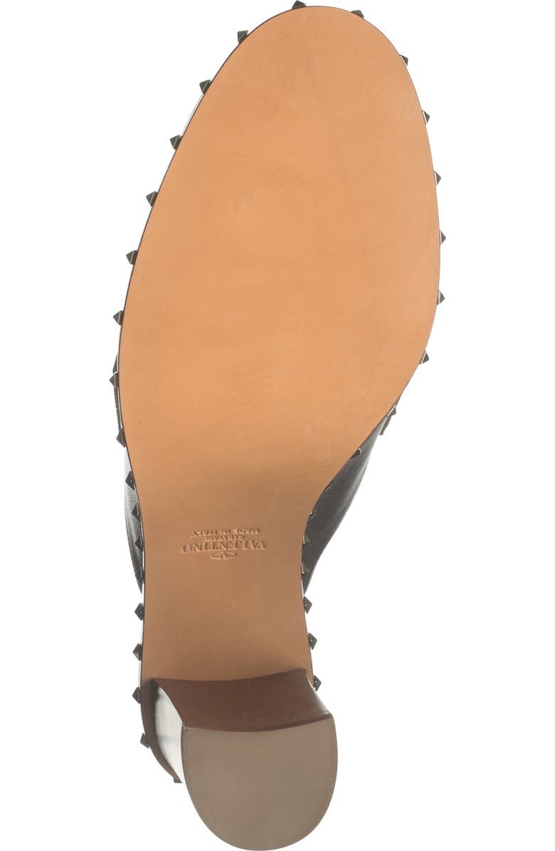 Valentino Garavani Penny Slot Strap Pyramid Stud Block Heel Mucle, Alternate, color,