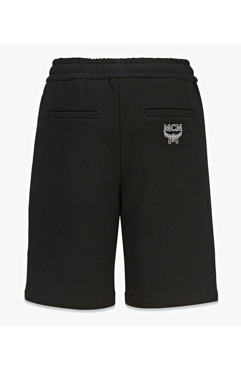 MCM Men's Classic Logo Track Shorts in Organic Cotton, Alternate, color, Black