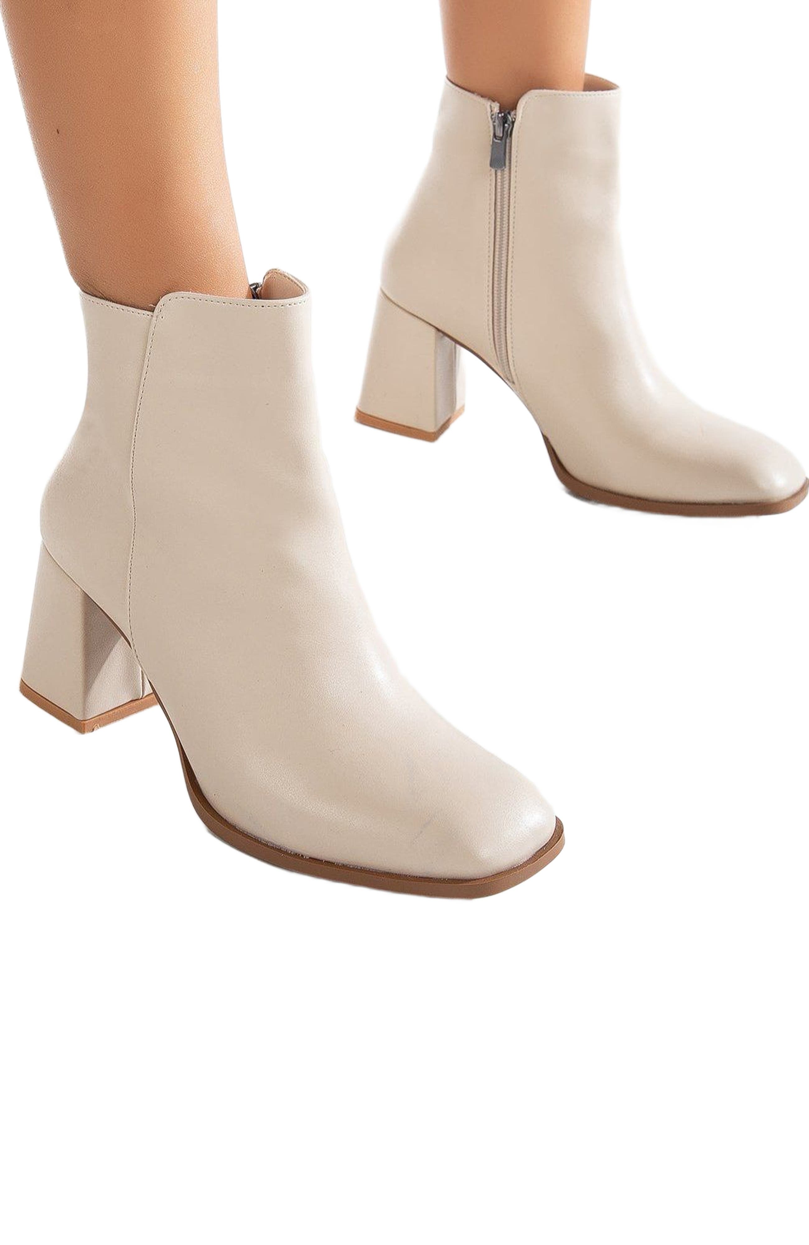 Forever & Always Shoes Nadine Ankle Boots, Alternate, color, Beige