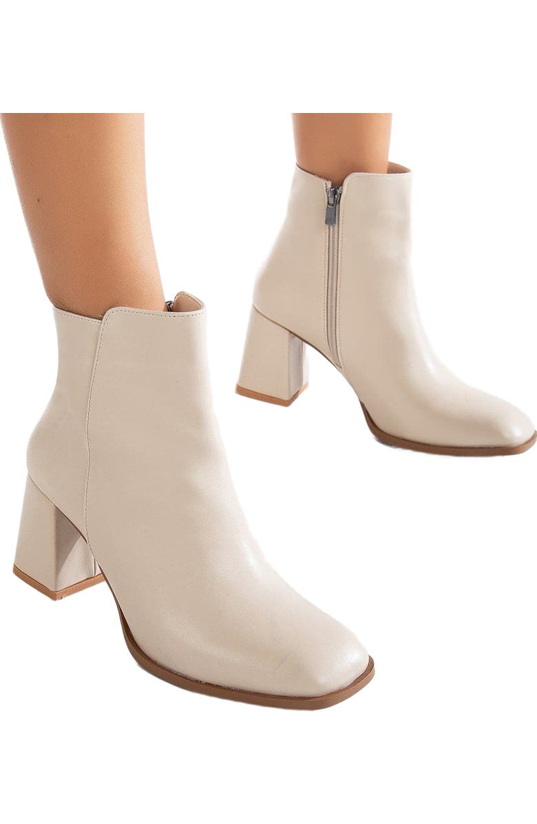 Forever & Always Shoes Nadine Ankle Boots, Alternate, color, Beige