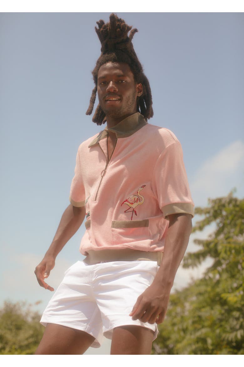 'Flamingo Tartare' Cabana, Alternate, color, Pink