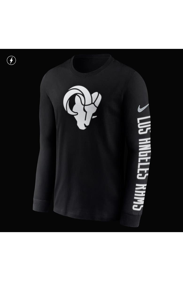Nike Men's Nike Black Los Angeles Rams RFLCTV Name and Logo T-Shirt, Alternate, color, 