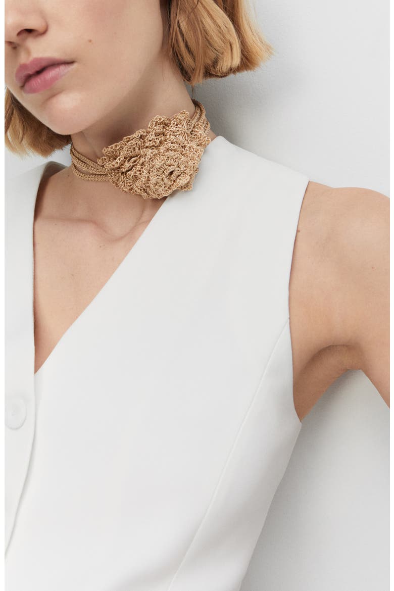 V-Neck Waistcoat, Alternate, color, OFF WHITE