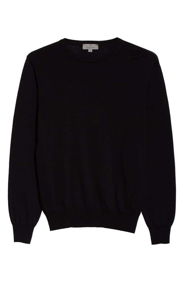 Canali Classic Fit Cotton Crewneck Sweater, Alternate, color, 