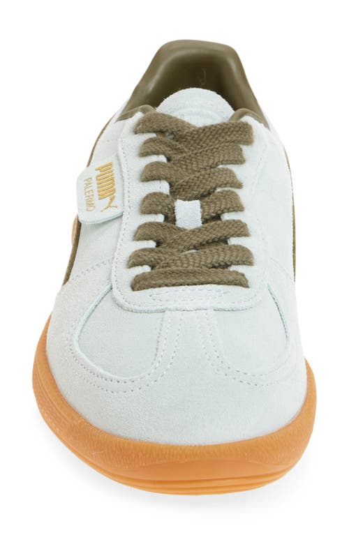 Puma Palermo Sneaker In Peaceful Blue-loden Green