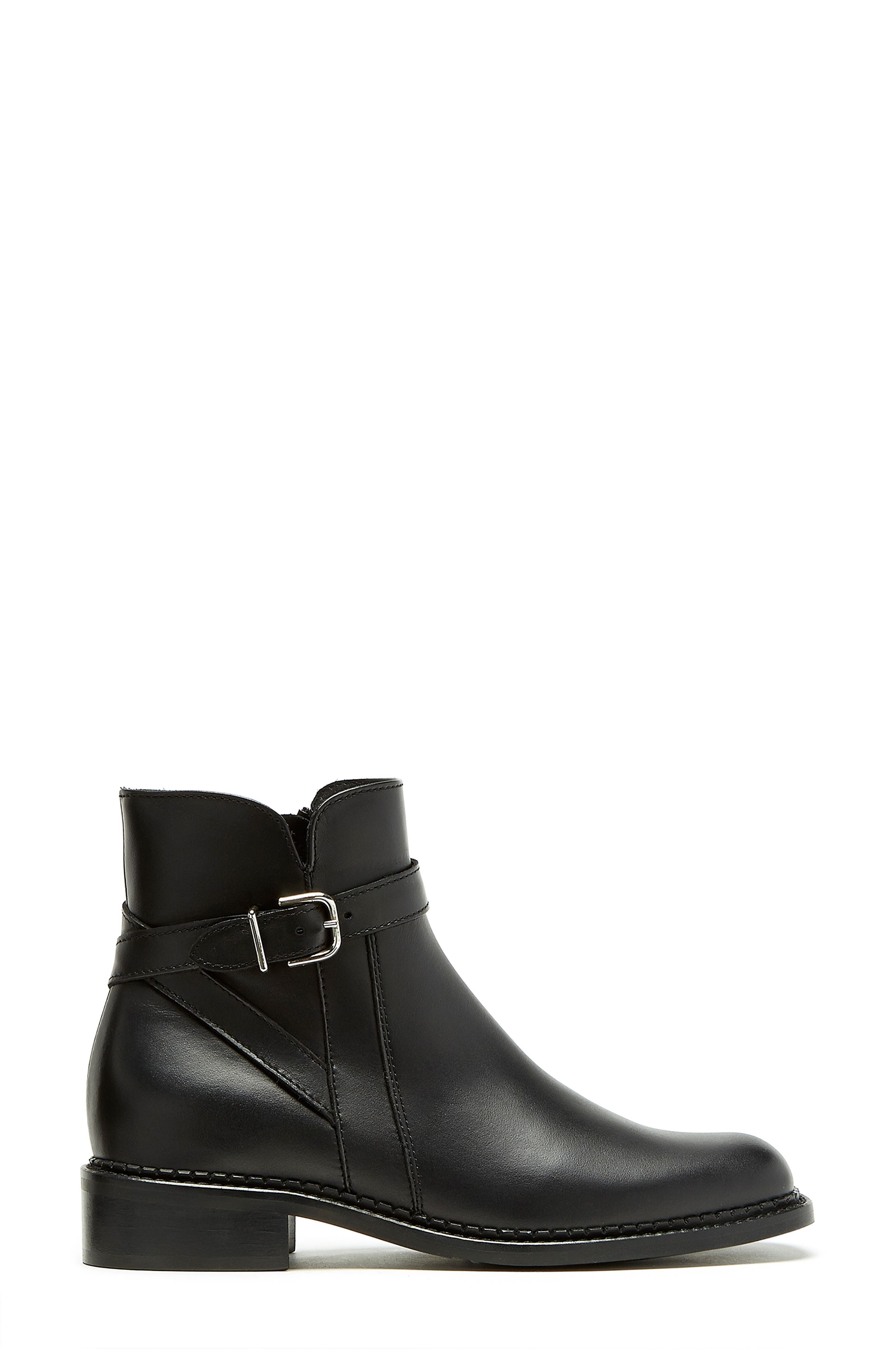 La Canadienne Sarah Waterproof Bootie, Alternate, color, Black Leather