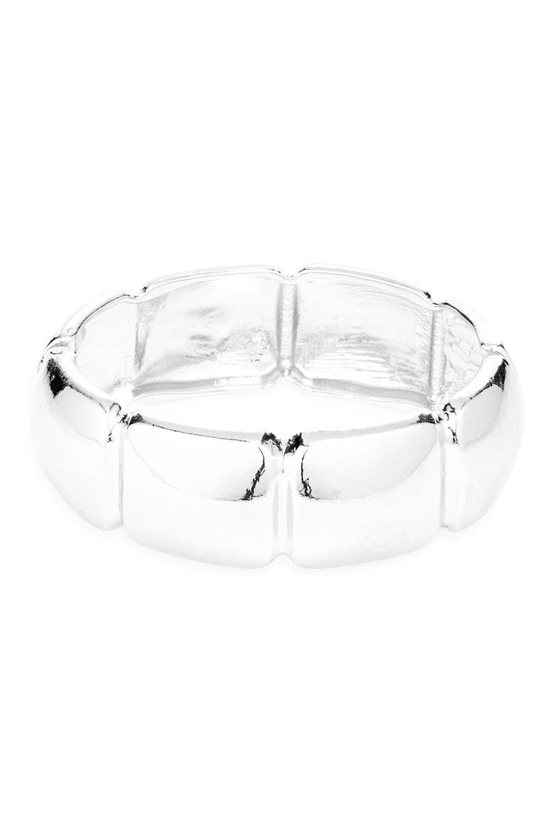 Chunky Stretch Bracelet, Main, color, SILVER