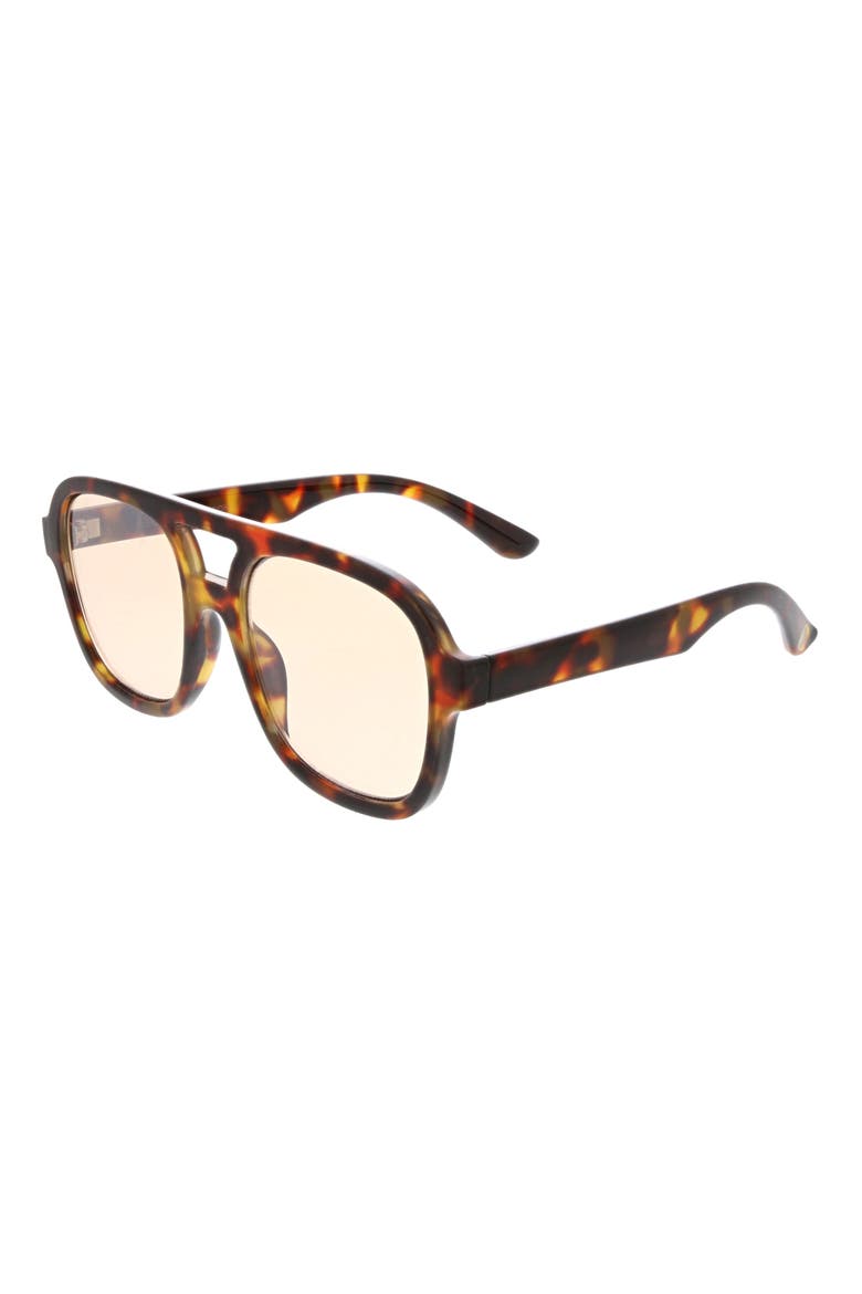 54mm Aviator Sunglasses, Alternate, color, BROWN TORTOISE