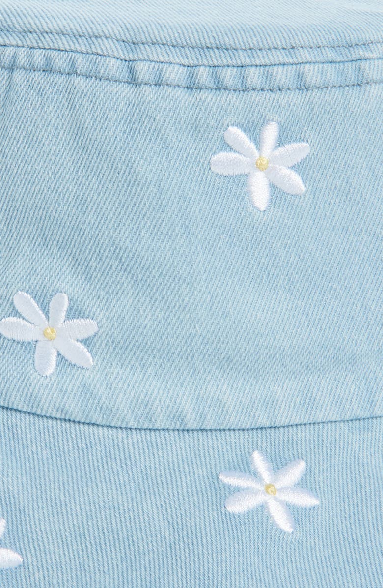 The Accessory Collective Kids' Daisy Denim Bucket Hat, Alternate, color, Blue