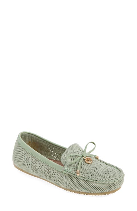 Open Knit Bow Loafer (Women)