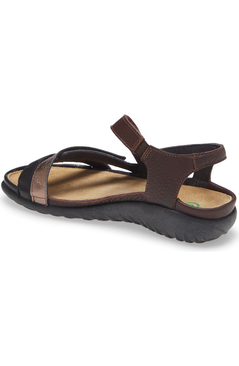 Naot Whetu Water Repellent Sandal, Alternate, color, Black / Radient Copper Leather